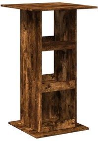 854332 vidaXL Бар маса с рафт, опушен дъб, 60x60x102 см, инженерно дърво