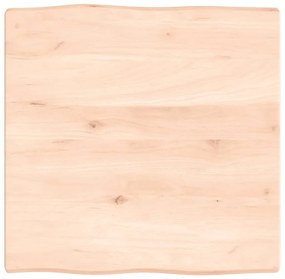 363870 vidaXL Плот за маса 60x60x(2-4) см необработено масивно дърво жив ръб