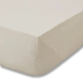 Бежов еластичен фланелен чаршаф 150x200 cm Brushed – Catherine Lansfield