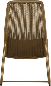 Градински стол от изкуствен ратан в цвят жълта охра Tom – WOOOD