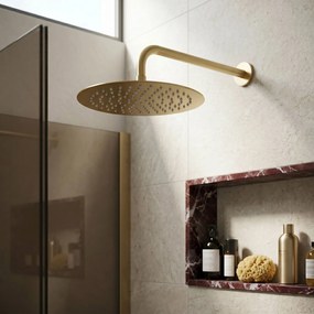 Кръгла душ глава REA JS-P014BG 30cm Brush Gold