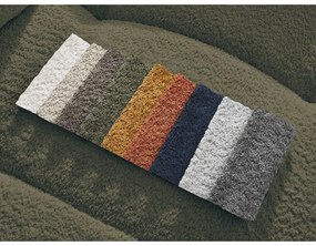 Сгъваем/с място за съхранение ъглов диван от прежда с примки от букле в цвят каки (десен ъгъл) Roxelane – Bobochic Paris