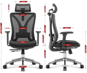 Висококачествен ергономичен офис стол HC-1054 - черен