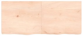363587 vidaXL Стенен рафт, 140x60x(2-6) см, необработен масивен дъб