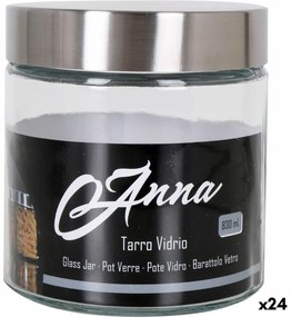 Буркан Anna 830 ml Cтъкло Стомана (24 броя)