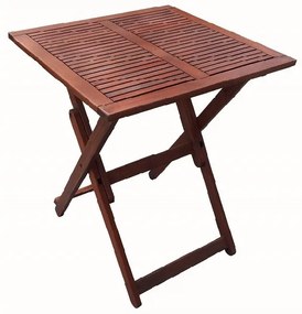 Градински комплект Kreta Muhler Meranti 1001746, 3 части, Дърво Meranti/Shorea, Сгъваеми, Червено-кафяв