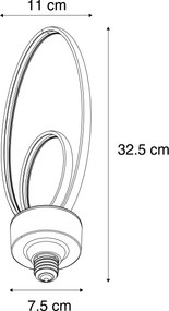 E27 LED декоративна крушка черна 6W 450 lm 3000K