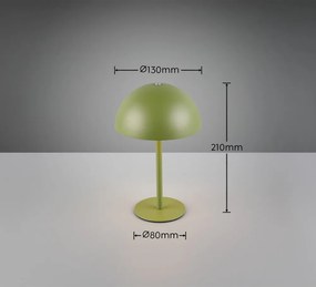 Зелена LED настолна лампа с метален абажур (височина 21 cm) Munoz – Reality