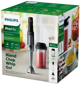 Пасатор Philips Viva Collection HR2652/90, 800 W, 500 мл, Неръждаема стомана, Потопяем, ProMix, SpeedTouch, Черен