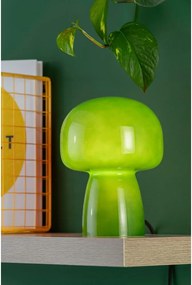 Тъмнозелена стъклена настолна лампа (височина 20 cm) Fervor – Leitmotiv