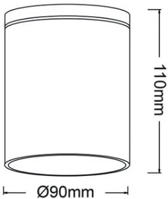 Стенна таванна лампа Lempo GU10 единична лампа-Leuko