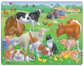 Larsen - Пъзел: Детски – "Домашни животни" - 15 части, голям
