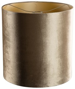 Кадифена абажура бронз със златно вътрешно покритие 40/40/40