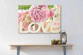 Картина на платно – С романтичен надпис Love