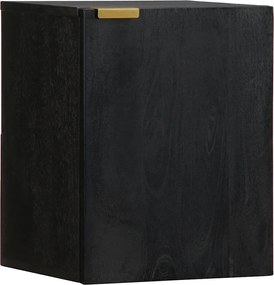 4017668 vidaXL Стенен шкаф за баня, черен, 38x33x48 см инженерно дърво