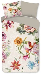 Бежово единично удължено памучно спално бельо 140x220 cm Jaimy – Good Morning