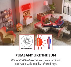 Klarstein HEATPAL MARBLE инфрачервена печка 1300W съхранение на топлината мрамор алуминий