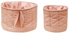 Светлорозови текстилни детски кутии за съхранение в комплект от 2 бр. ø 30x20 cm Bambie Vintage Nude – Lorena Canals