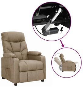 3093465 vidaXL Изправящ стол, таупе, текстил