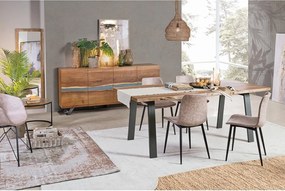 Стоманено висящо осветително тяло в месингов цвят Amish – Bizzotto