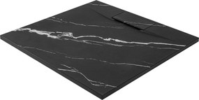 Корито за душ кабина Bazalt CARRARA BLACK 90x90