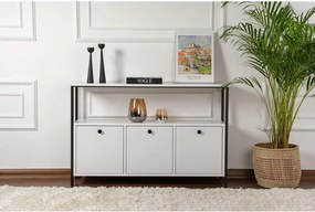 Бяла матова конзолна маса 29,5x120 cm Solace – Kalune Design