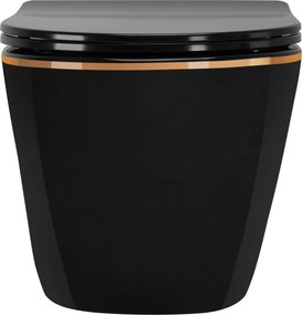 тоалетна чиния Rea Carlo Mini Tornado Black Gold Egde