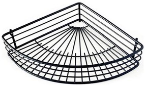 Ъглова полица за душ 22,7x31,5 см черна
