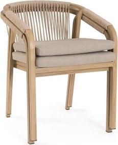 Градински стол метален в естествен цвят Kalimera – Bizzotto