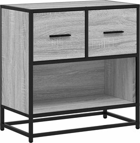 848697 vidaXL Нощно шкафче Grey Sonoma 60x31x60 cm Обработено дърво и метал