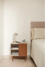 Матово нощно шкафче с рафтове в тухлен цвят/бежово Nube – Teulat