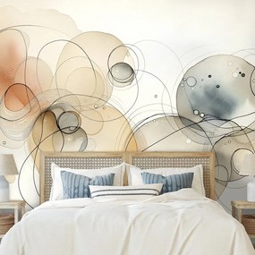 Тапет – Абстрактни акварелни кръгове