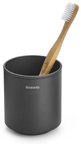 Стойка за четки за зъби Brabantia MindSet 1005684, Лесно почистване, Широк отвор, Минерално покритие, Тъмносив