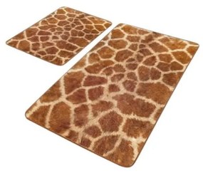 Кафяви кадифени килими за баня в комплект от 2 бр. 60x100 cm – Mila Home