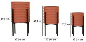 Метални покрития за кашпи в комплект от 3 бр. ø 36 cm Milly – Mauro Ferretti