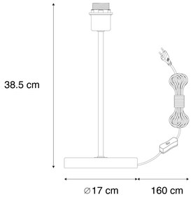 Класическа настолна лампа месинг с мраморна основа - Kaso