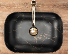 Умивалник за плот Rea Belinda Black Marble Mat