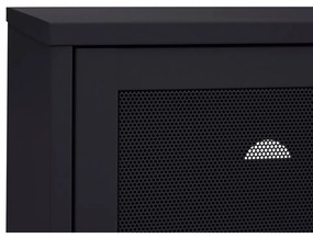 Черна метална маса за телевизор 160x55x45 cm Veep – Unique Furniture