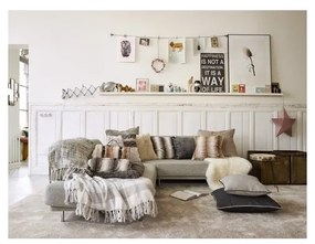 Кафяво каре с кожена каишка , 130 x 180 cm Wolf - Tiseco Home Studio