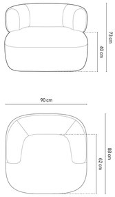 Кафяво кресло от букле Jenny – Micadoni Home