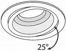 Вдлъбнати Точкова светлина покрив Maytoni Akron round-бял