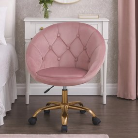 Кадифен офис стол RUNDO Сив