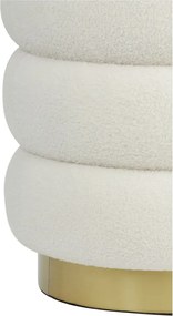 Бяла табуретка от плат букле Kimi – Light &amp; Living