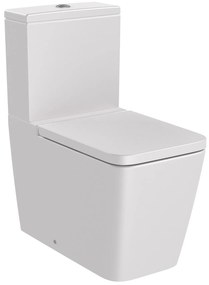 Тоалетна чиния за моноблок, Roca, A342536630 SQUARE, порцелан, перлен, 79.4x37.5x64.5см