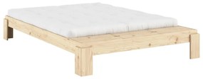 Двойно легло от масивен бор с включена подматрачна рамка в естествен цвят 160x200 cm Layers – Karup Design
