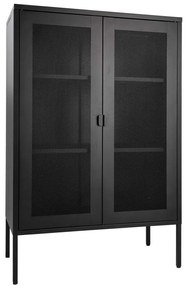 Черен метален шкаф 80x120 cm Melbourne - House Nordic