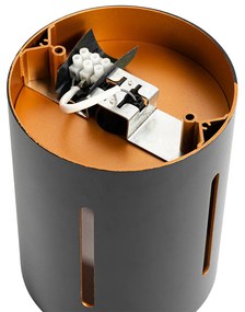 Дизайнерска таванна лампа черна със златен интериор - Yana