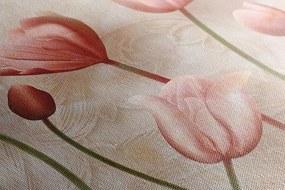 Картина на платно – Старинни розови лалета