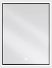Mexen Erma осветено огледало за баня 60 x 80 см, LED 6000K, антипара, черна рамка