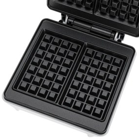 Гофретник Mesko MS 3091, 1800W, Незалепващо покритие, 2 плочи, Неплъзгащи се крачета, Бял